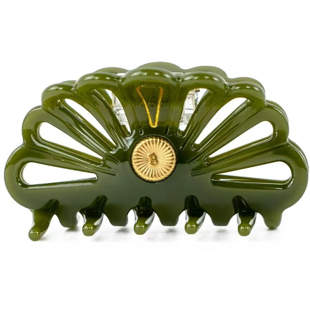 BelVu Denmark Hårklemme Medium Hair Claw Deep Olive